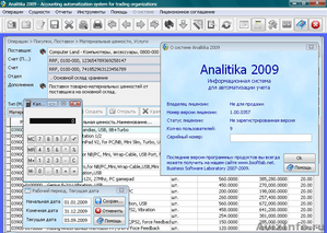 Analitika 2009 - Бесплатный программный продукт для учета в торговой компании - Изображение #1, Объявление #390288