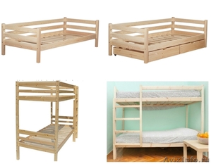 Деревянные кровати одноярусные и двухъярусные - Изображение #1, Объявление #1505760